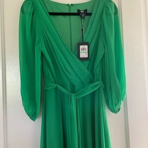 DKNY Emerald Green Long Sleeve Dress